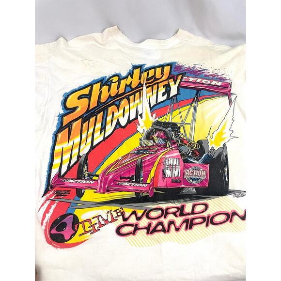 VTG Lot of 3 Signed Shirley Muldowney Cap Graphic Tee Drag Racing 90s TShirt Hat - Picture 16 of 16